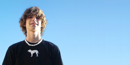 The 2005 studio logo on a T-shirt